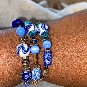 Chinoiserie beaded bracelet
